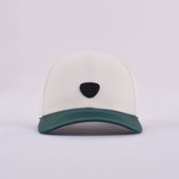Casquettes de baseball structurées bicolores personnalisables en gros – Chapeaux de sport unisexes tendance avec logo brodé en relief et patch en caoutchouc – Style sportif