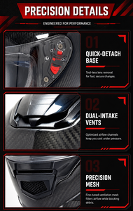 Nouveau casque de moto Kaizehui unisexe Predator Classic intégral en ABS, double visière, compatible HANS, homologué DOT - Product Image 6