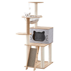 Custom Large Cat Tree Integrated Nest Scratch Board Universal Four Seasons Cat <b>Shelf</b> New Cat Climbing Rack Cloth Integrated - Product Image 3