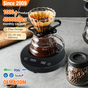 FRK Cân Cà Phê Thực Phẩm Nhà Bếp Màn Hình LCD Chính Xác Kỹ Thuật Số <span class=keywords><strong>Mini</strong></span> Bằng Thủy Tinh Đa Năng Mới Nhất 2Kg - Product Image 1