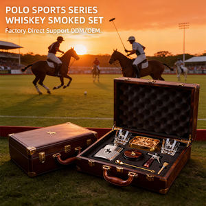 Ensemble de fumeur à <span class=keywords><strong>whisky</strong></span> en cuir de style <span class=keywords><strong>polo</strong></span> haut de gamme |   pour les bars et les cadeaux - Product Image 2