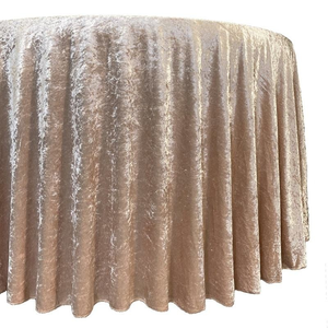 Wedding Romantic Ivory White Customizable 120 Inch Water <strong>Washable</strong> Luxury Velvet <strong>Tablecloth</strong> Suitable Wedding <strong>Tablecloth</strong> - Product Image 3