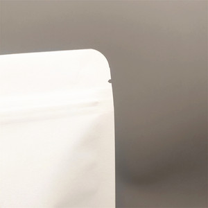 <b>Stand</b> up White Kraft Paper Reclosable Ziplock Plain Heat Sealable Food Packaging Doypack Pouches Bags With transparent Window - Product Image 5