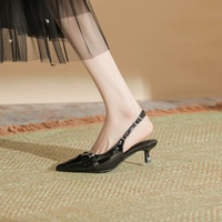 Nouvelles Sandales d'été 2025 à Talons Aiguilles Pointus Grande Taille avec Boucle Cheville et Bride Arrière en Cuir PU pour Femme – Collection Luxe