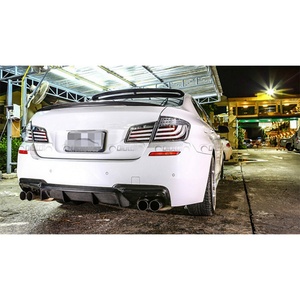 Nuevo Alerón Trasero de Fibra de Carbono Estilo V, Aletas, Spoiler, Difusor para F10 F11 M Tech M5, Negro Carbono - Product Image 1