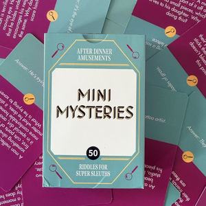 Jeu de société MK All-English Party Mini Mysteries 50 cartes de devinettes Divertissements après le dîner Jeu de réflexion - Product Image 5