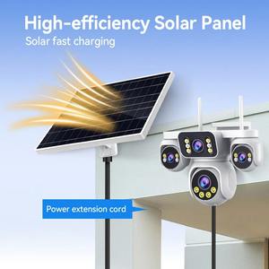 كاميرا ريجيس الأمنية الشمسية بتقنية 4G وبطارية 16000 مللي أمبير و16 واط مع رؤية ليلية وأربع عدسات وشاشة رباعية وحساس حركة - Product Image 4