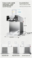 Machine à glace pilée de table 160S HPT, 220V, pour desserts, cafés et salons de boissons