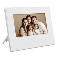 Cadre photo numérique personnalisable avec enregistrement vocal 30 secondes, 7,5 x 6,3 pouces, à poser ou à accrocher au mur, idéal pour les cadeaux