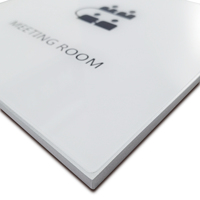 Plaque de porte personnalisée avec logo de marque, prix d'usine, en acrylique non lumineux, pour bureau, hall d'entrée, numéro de maison