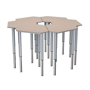Soaring Eagle Modular <b>Table</b> Trapezoidal <b>Desk</b> For Classroom Meeting Training Rooms - Product Image 3