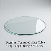 Meubles de salle à manger, plateau de table en verre trempé, bord poli transparent, verre circulaire pour table à manger, bureau