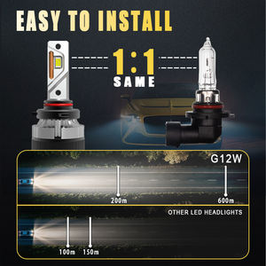 Gview exclusivo G12W 9005 9006 30000LM por juego HB3 HB4 equilibrado haz alto/bajo tamaño compacto Kits de conversión de faros LED para <span class=keywords><strong>coche</strong></span> - Product Image 5