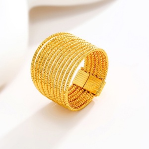 18K <b>Gold</b> Plated Trendy Luxury Gemstone <b>Rings</b> for Women Brass Waterproof Jewelry Zircon Channel <b>Set</b> Geometric Design Wedding - Product Image 6