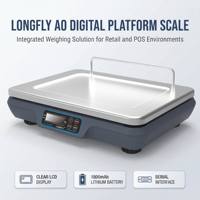 Balance électronique numérique LongFly Factory en gros 6kg 2g 128*32 LCD A0 pour caisse enregistreuse TPV