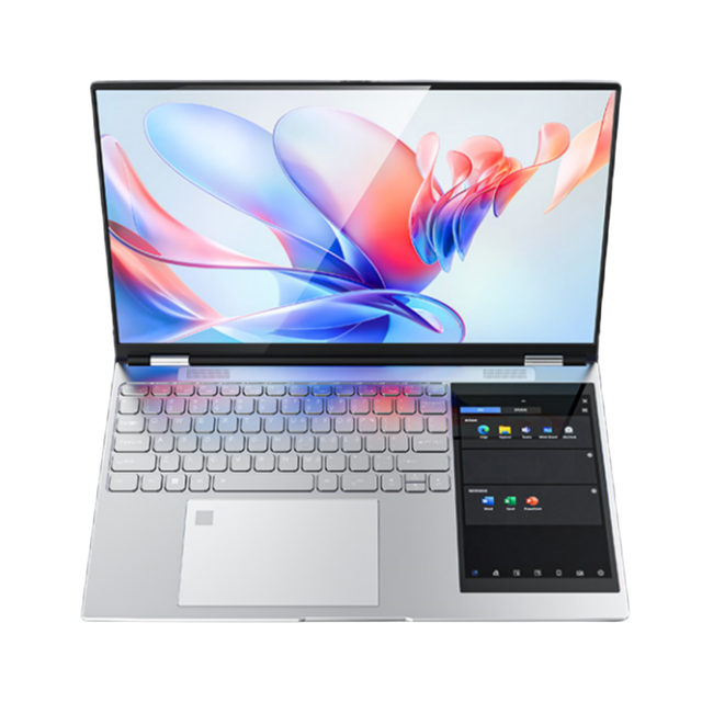 High Quality Oem Logo 15.6 Inch Wins 10 Intel N100 Gaming Computer 1080P Ips Double Monitor Dual Screen Touch Laptop