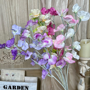 Flores Artificiales de Guisante Yixuan, Flores de Seda para Decoración de Bodas, Arreglos Florales Hechos a Mano para Decoración del Hogar y Eventos - Product Image 3