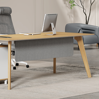 Nouveau style de travail moderne en bois simple pour patron Table de bureau en L avec tiroir à assembler Mobilier de bureau caractéristique