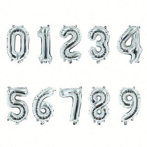 ราคาขายส่ง ลูกโป่งฟอยล์ตัวเลข ขนาด 16 นิ้ว หลายสี สำหรับตกแต่งงานปาร์ตี้ - Product Image 6