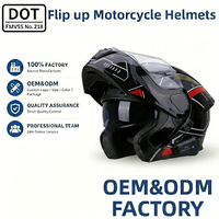 Casque de moto modulaire relevable de course avec Bluetooth, haute qualité, fournisseur en gros DOT 2025