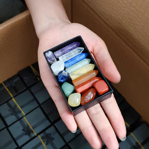 Ensemble de 14 cristaux de guérison, pierres de Reiki, pierres naturelles, ensemble de cristaux de chakra, pierres de guérison énergétique pour le yoga, décoration de guérison des chakras - Product Image 6