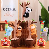 Jouet en peluche interactif électrique en forme d'animal qui parle, chante et danse, jouet apaisant pour bébés et tout-petits