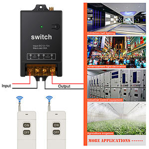 Interrupteur sans fil 12V à distance, interrupteur à relais 40A, portée longue portée 3 km 5 km, 433 MHz RF, marche/arrêt, pour moteur et éclairage - Product Image 3