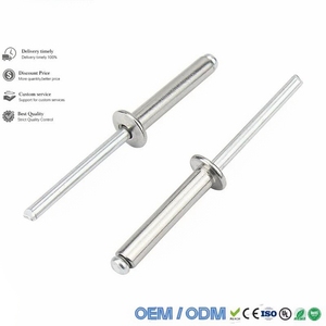 Rivets Pop en aluminium M2.4 M3.2 M4 M4.8 à tête dôme aveugle en acier avec mandrin pour accessoires d'échappement de moto et profilés en aluminium - Product Image 6