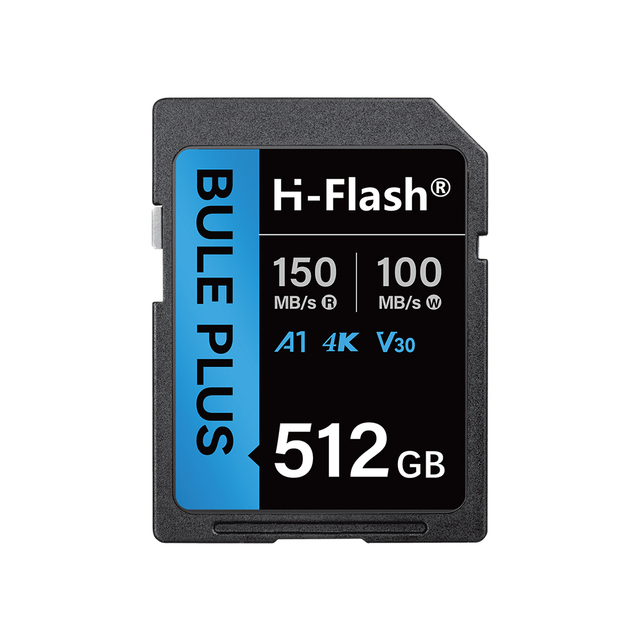 H-Flash 128GB Extreme PRO SDXC UHS-I Memory Card C10 U3 V30 4K UHD Home Use Blue/Black