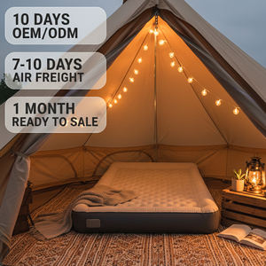 Materasso ad aria autogonfiabile per glamping e campeggio con pompa integrata, leggero e a prova di perdite, per 2 persone, uso esterno/interno - Product Image 1