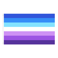 Drapeau biresexuel LGBTQIA personnalisé en polyester 3 x 5 pieds avec deux œillets