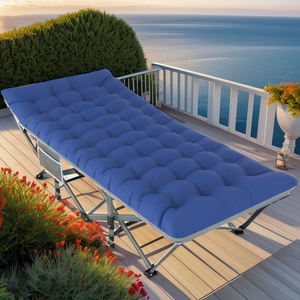 Lit pliant pour une personne à la maison, artefact simple pour la pause déjeuner, bureau, sieste pour adultes, lit d'appoint extérieur, fauteuil inclinable - Product Image 1