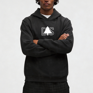 Fabricant de sweats à capuche OEM, sweat à capuche avec strass, molleton de coton de haute qualité, coupe classique, sweats à capuche personnalisés brodés pour hommes - Product Image 2