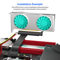 Câble adaptateur M.2 Key-M NVMe vers PCI-E 16X en alliage d'aluminium pour l'extension des cartes graphiques (en stock)