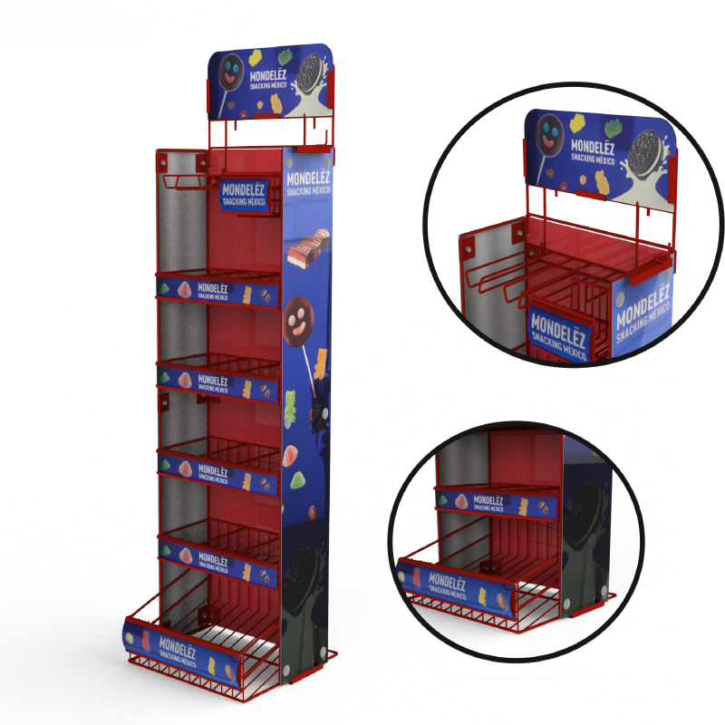 Apache Customized Point of Sales Food & Candy & Snack Metal Iron Wire Display Rack for Supermarket Stores or Grocery Store — view 4