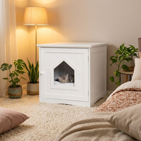 Meilleures ventes : Maison pour chat et chien moderne pour salon intérieur, en bois, imprimé animal, respirante, petite cage pour chien toutes saisons