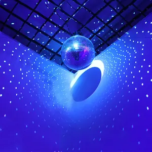 彩色迪斯科镜球大旋转玻璃球KTV酒吧DJ照明派对装饰和舞台照明