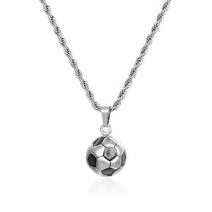 CAIOOCHE Collier en acier inoxydable plaqué or football Collier <span class=keywords><strong>anti</strong></span>-ternissement pour la <span class=keywords><strong>coupe</strong></span> <span class=keywords><strong>du</strong></span> <span class=keywords><strong>monde</strong></span> - Product Image 3
