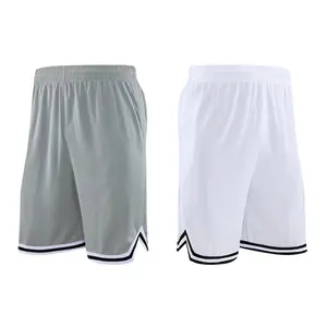 מכנסי כדורסל קצרים לגברים עם לוגו מותאם אישית חיצוני רגיל מכנסי פוליאסטר אתלטיים לגברים