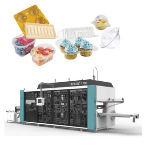 Fully automatic pressure vacuum packing plastic thermoforming machines