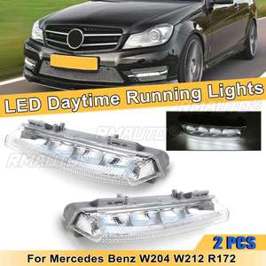 2 pièces, feux de jour LED avant de voiture, feux antibrouillard A2049068900 A2049069000 pour Mercedes-Benz W204 W212 C250 C280 C350 E350 - Product Image 1
