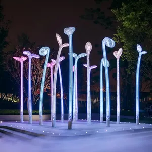 Large-scale sculpture bud modeling landscape lights square scenic spot intelligent control luminous outdoor decoration