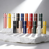 Coffret Découverte de Parfums Personnalisé avec Logo, Flacon de Parfum en Cuir 5ml Rechargeable, Atomiseur de Voyage Portable Mini 10ml