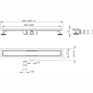 Venta caliente más popular, personalizar el diseño lineal de drenaje de piso de <span class=keywords><strong>baño</strong></span> ducha de acero inoxidable de insertar <span class=keywords><strong>rejilla</strong></span> de drenaje - Product Image 6