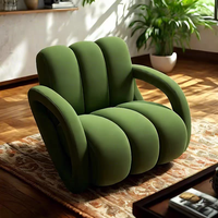 Fauteuil inclinable individuel en velours, design moderne, confortable pour la maison, l'hôtel, le balcon, le salon et la chambre
