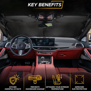 Xiangta Pare-soleil de pare-brise de voiture durable à impression intégrale, protection contre les rayons UV, visière thermique, fibre de polyester, voiture Camry Corolla - Product Image 4