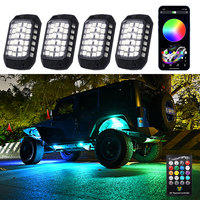 Super lumineux étanche 4 en 1 APP + télécommande RGB Rock lumière châssis lumière lumière ambiante pour voiture tout-terrain ATV moto