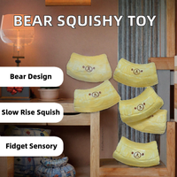 Jouet Squishy en Silicone en Forme de Cochon et d'Ours, Mignon, Souple, Alimentaire, Anti-Stress, à Remontée Lente, Jouet Sensoriel Fidget, 14+ ans, Fabriqué au Zhejiang