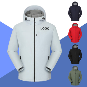 2023 New Unisex Single Windbreaker Waterproof Windproof Hiking Zipper Detachable Hood Adult <b>Coat</b> - Product Image 5