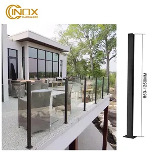 Sistema di balaustra per scale ringhiera in vetro per balcone Post in acciaio inossidabile ringhiera fai da te tappi terminali per ringhiere per balconi